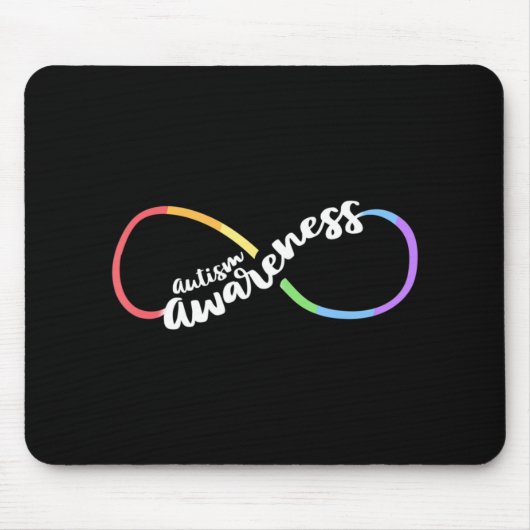 Autism Awareness Autistic Acceptance Rainbow Infin Mousepad (Vorne)