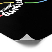 Autism Awareness Autistic Acceptance Rainbow Infin Poster (Ecke)
