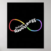 Autism Awareness Autistic Acceptance Rainbow Infin Poster (Vorne)