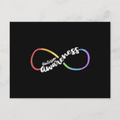 Autism Awareness Autistic Acceptance Rainbow Infin Postkarte (Vorderseite)