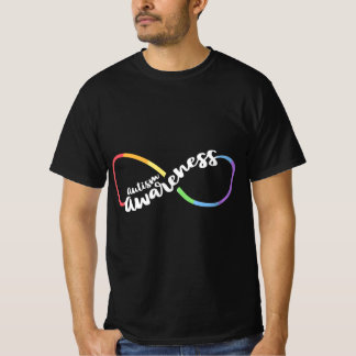 Autism Awareness Autistic Acceptance Rainbow Infin T-Shirt