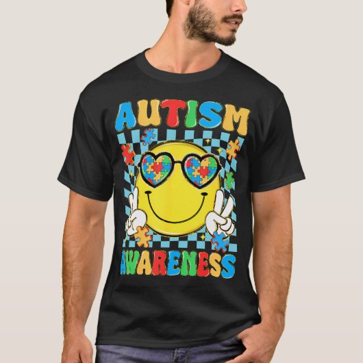 Autism Awareness Autistic Puzzle Accept T-Shirt (Vorderseite)