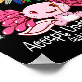 Autism awareness , axolotl lovers T-Shirt134  Poster (Ecke)