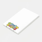 Autism Awareness Banner Post-it Klebezettel (angewinkelt)