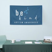 autism awareness be kind blue hearts modern  banner (Messeveranstaltung)