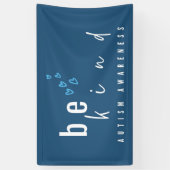 autism awareness be kind blue hearts modern  banner (Vertikal)