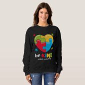 Autism Awareness Be Kind Puzzle Heart Kindness Sweatshirt (Vorne ganz)