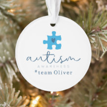 autism awareness blue puzzle piece #team name 