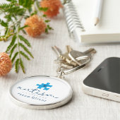 autism awareness blue puzzle piece #team name  schlüsselanhänger (Seite)