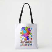 Autism Awareness Boy Puzzle Tote Bag Tasche (Vorderseite)