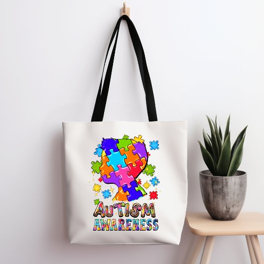 Autism Awareness Boy Puzzle Tote Bag Tasche