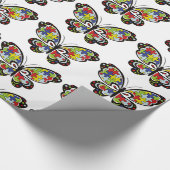 Autism Awareness Butterfly Geschenkpapier (Ecke)