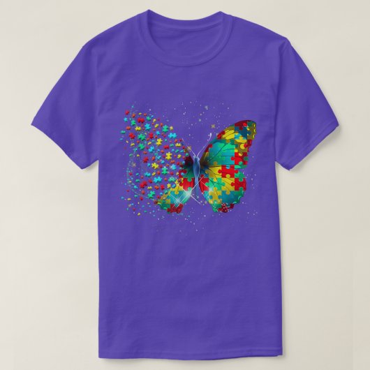 Autism Awareness Butterfly Peace Lover Gift Men Wo T-Shirt (Design vorne)