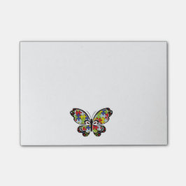 Autism Awareness Butterfly Post-it Klebezettel