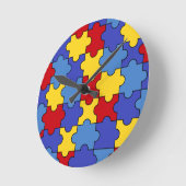 Autism Awareness Clock 8 Runde Wanduhr (Winkel)