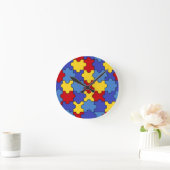 Autism Awareness Clock 8 Runde Wanduhr (Zuhause)