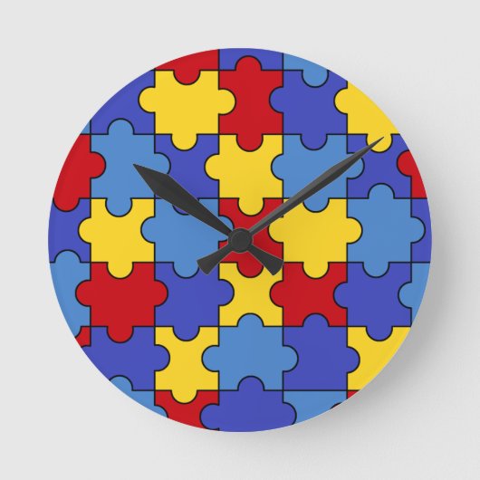 Autism Awareness Clock 8 Runde Wanduhr (Vorderseite)