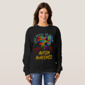 Autism awareness colorful puzzle heart Autistic Sweatshirt (Vorne ganz)