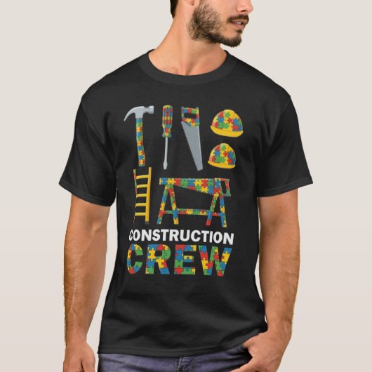 Autism Awareness Construction Crew T-Shirt (Vorderseite)