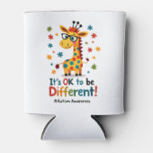 Autism Awareness Cute Giraffe Animal Its Ok To Be Dosenkühler (Vorderseite)