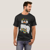 Autism Awareness Dad Proud Autistic Son Daughter E T-Shirt (Vorne ganz)