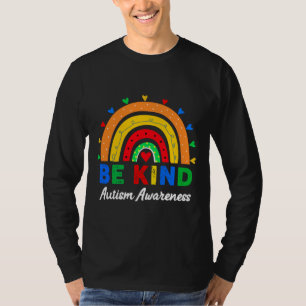 Autism Awareness Day Colorful Rainbow Be Kind Kids T-Shirt