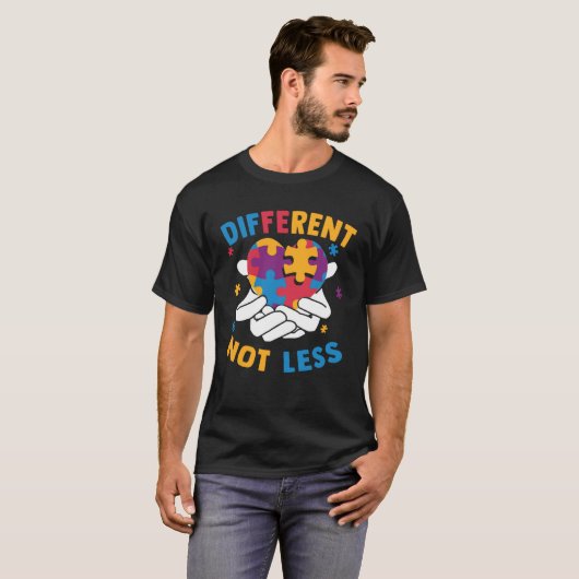 Autism Awareness Different Not Less For Autistic T-Shirt (Vorne ganz)