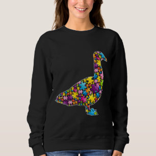 Autism Awareness Duck Animals Puzzle For Men Women Sweatshirt