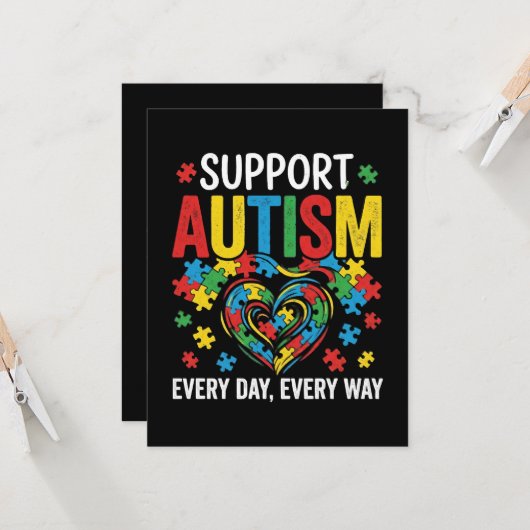Autism awareness einladung (Vorderseite/Rückseite Beispiel)