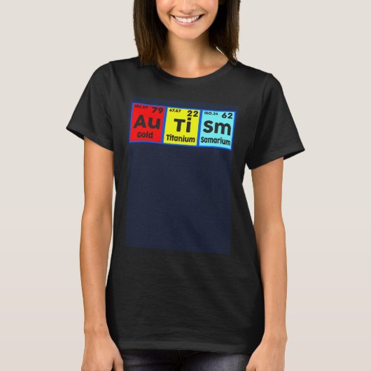 Autism Awareness Elements Periodic Table Women Men T-Shirt (Vorderseite)