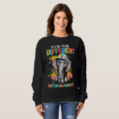 Autism Awareness Elephant Flower Its Ok To Be Diff Sweatshirt (Vorne ganz)
