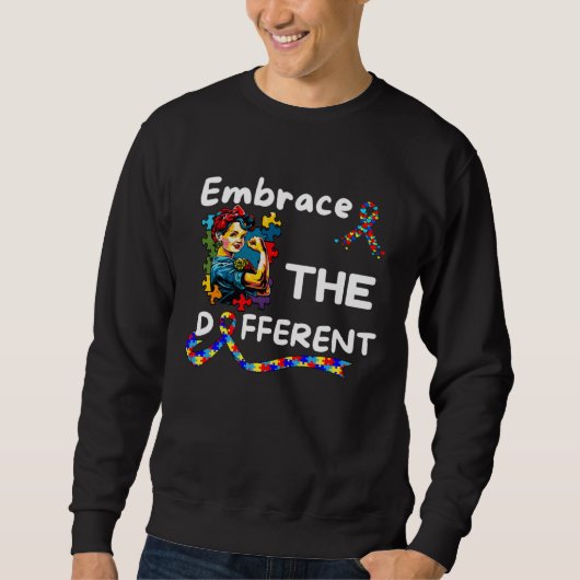 Autism Awareness Embrace Different Unmasking Autis Sweatshirt (Vorderseite)