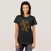 Autism Awareness Fall Leaf Autumn Thanksgiving Puz T-Shirt (Vorne ganz)