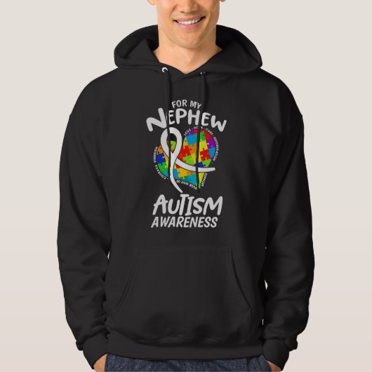Autism Awareness For My Nephew Hoodie (Vorderseite)