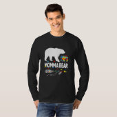 Autism Awareness Gift Momma Bear Support Autistic T-Shirt (Vorne ganz)