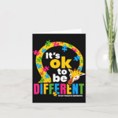 Autism Awareness Giraffe It’s Ok To Be Different G Karte (Vorderseite)