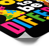 Autism Awareness Giraffe It’s Ok To Be Different G Poster (Ecke)