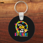 Autism Awareness Giraffe It’s Ok To Be Different G Schlüsselanhänger (Vorderseite)