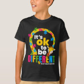 Autism Awareness Giraffe It’s Ok To Be Different G T-Shirt (Vorderseite)