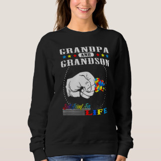Autism Awareness Grandpa Grandson Best Friend for  Sweatshirt