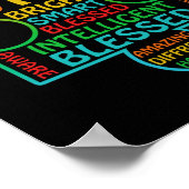 Autism Awareness Heart Poster (Ecke)