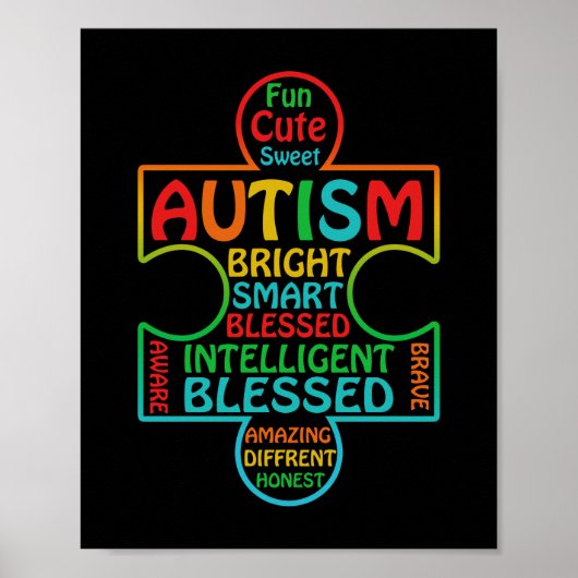 Autism Awareness Heart Poster (Vorne)