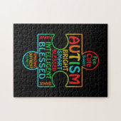 Autism Awareness Heart Puzzle (Horizontal)