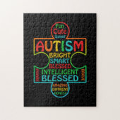Autism Awareness Heart Puzzle (Vertikal)