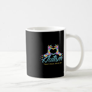 Autism Awareness Heart Puzzle Autistic Ribbon Spec Kaffeetasse