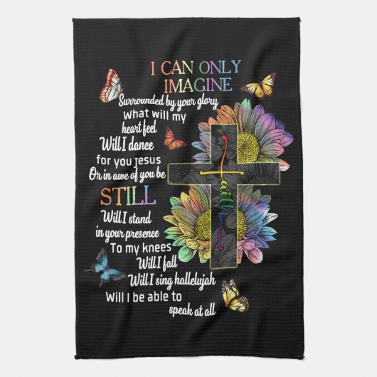 Autism Awareness I Can Only Imagine Jesus Faith Geschirrtuch (Vertikal)