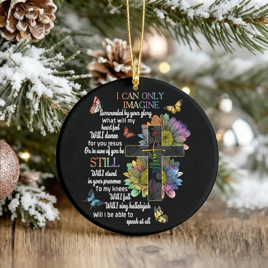 Autism Awareness I Can Only Imagine Jesus Faith T- Keramik Ornament