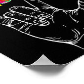 Autism Awareness I Love You Asl Hand Sign Language Poster (Ecke)