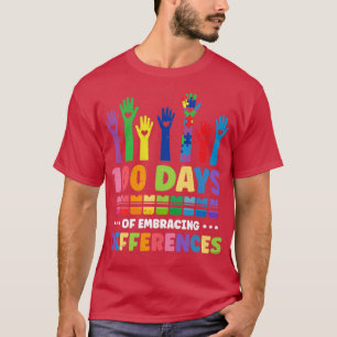 Autism Awareness IEP Embrace Differences 100 Days  T-Shirt