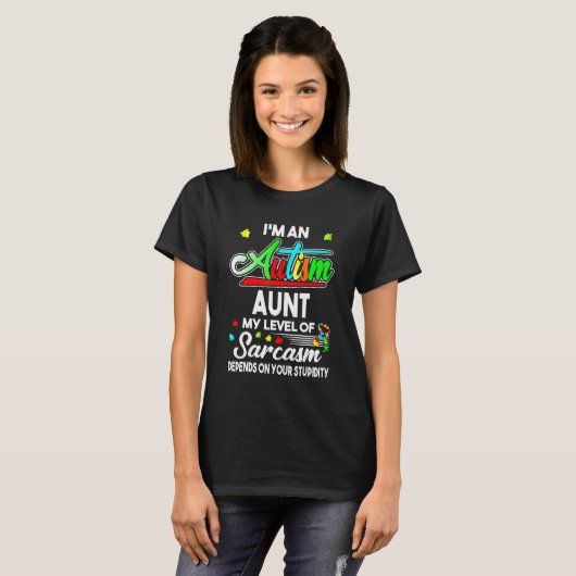 Autism Awareness I'm An Autism Aunt Shirt (Vorne ganz)